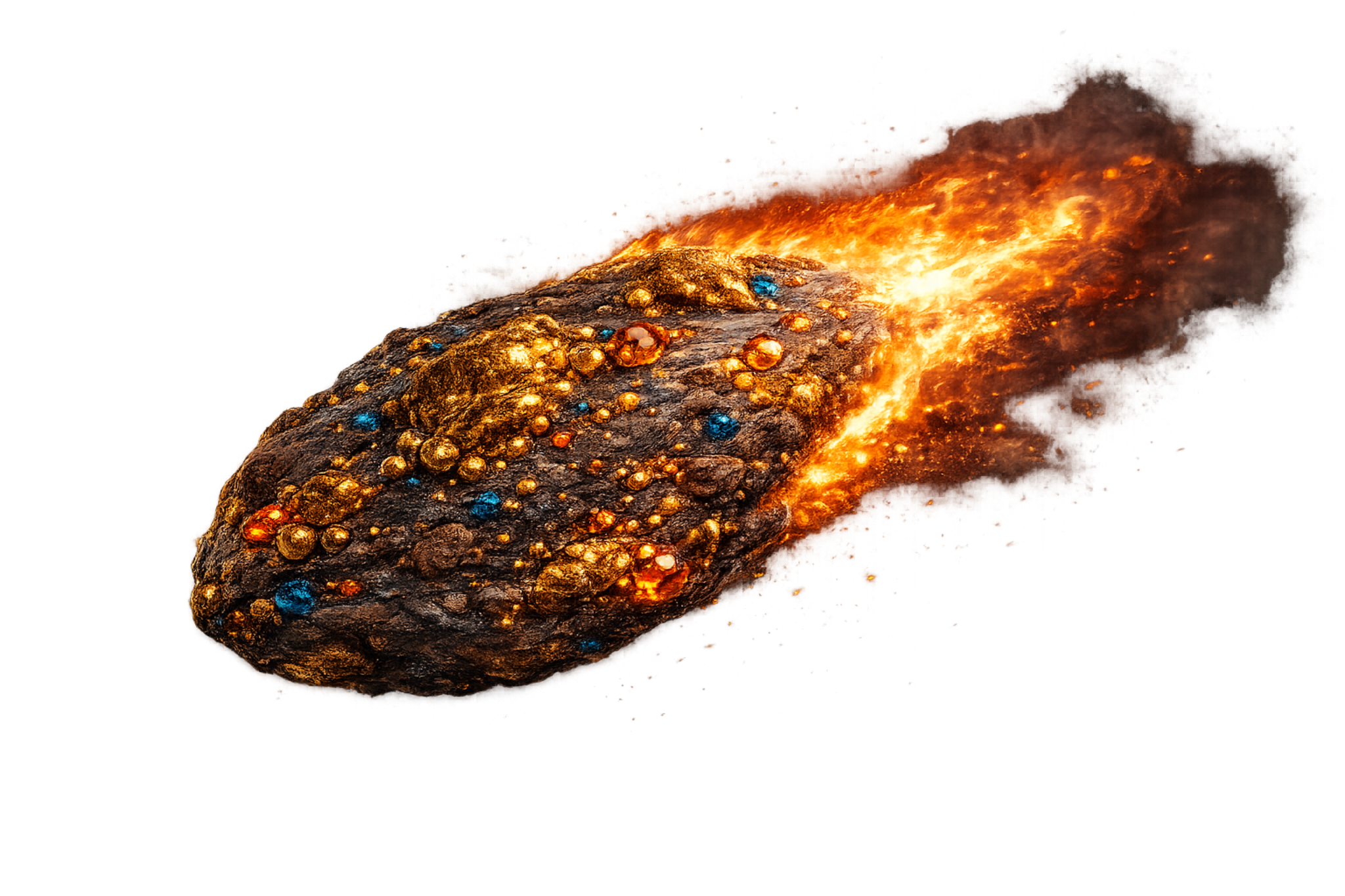 Illustrated Orbitonomia roadmap meteor showing the staged path into the space economy and asteroid mining missions